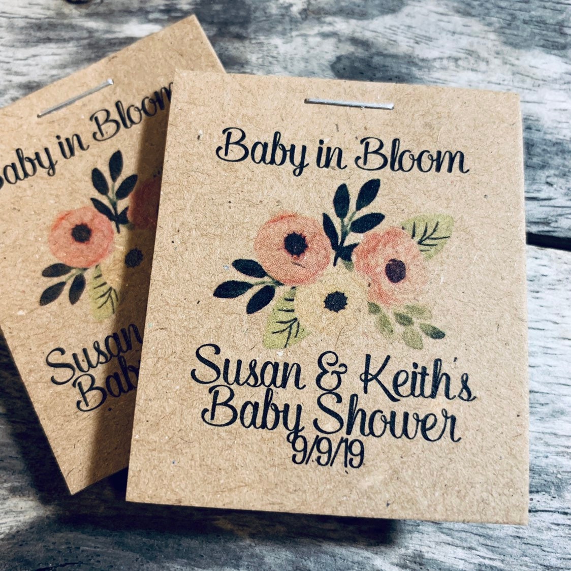 Baby in Bloom Baby Shower Seed Packet Favor Envelope