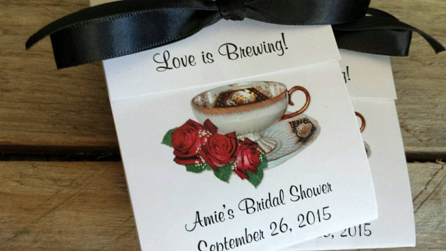 Personalized Wedding Tea Bag Favors